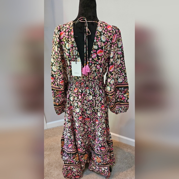 NWOT Spell + Free People XS Impala Lily Gown Maxi Dress Night Blossom MSRP $379 - Picture 14 of 17
